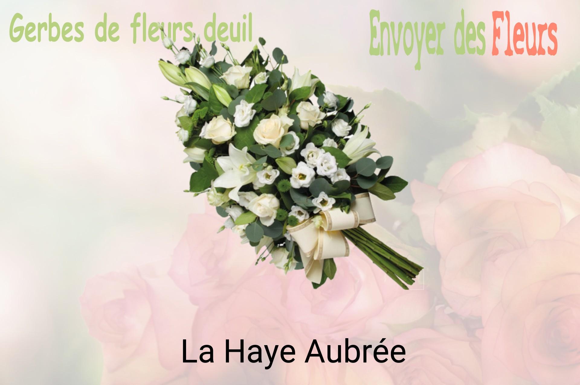 Gerbe de fleurs de deuil livrée à La Haye-Aubrée